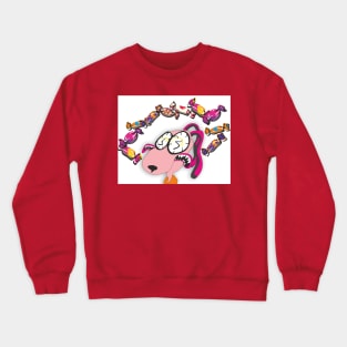 Crazy Rabbit and Candies Crewneck Sweatshirt